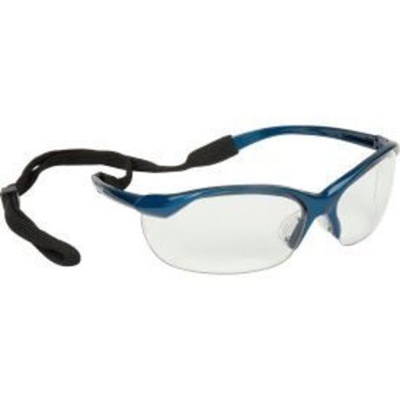 HONEYWELL NORTH Vapor Safety Glasses - Clear, Metallic Blue 11150900